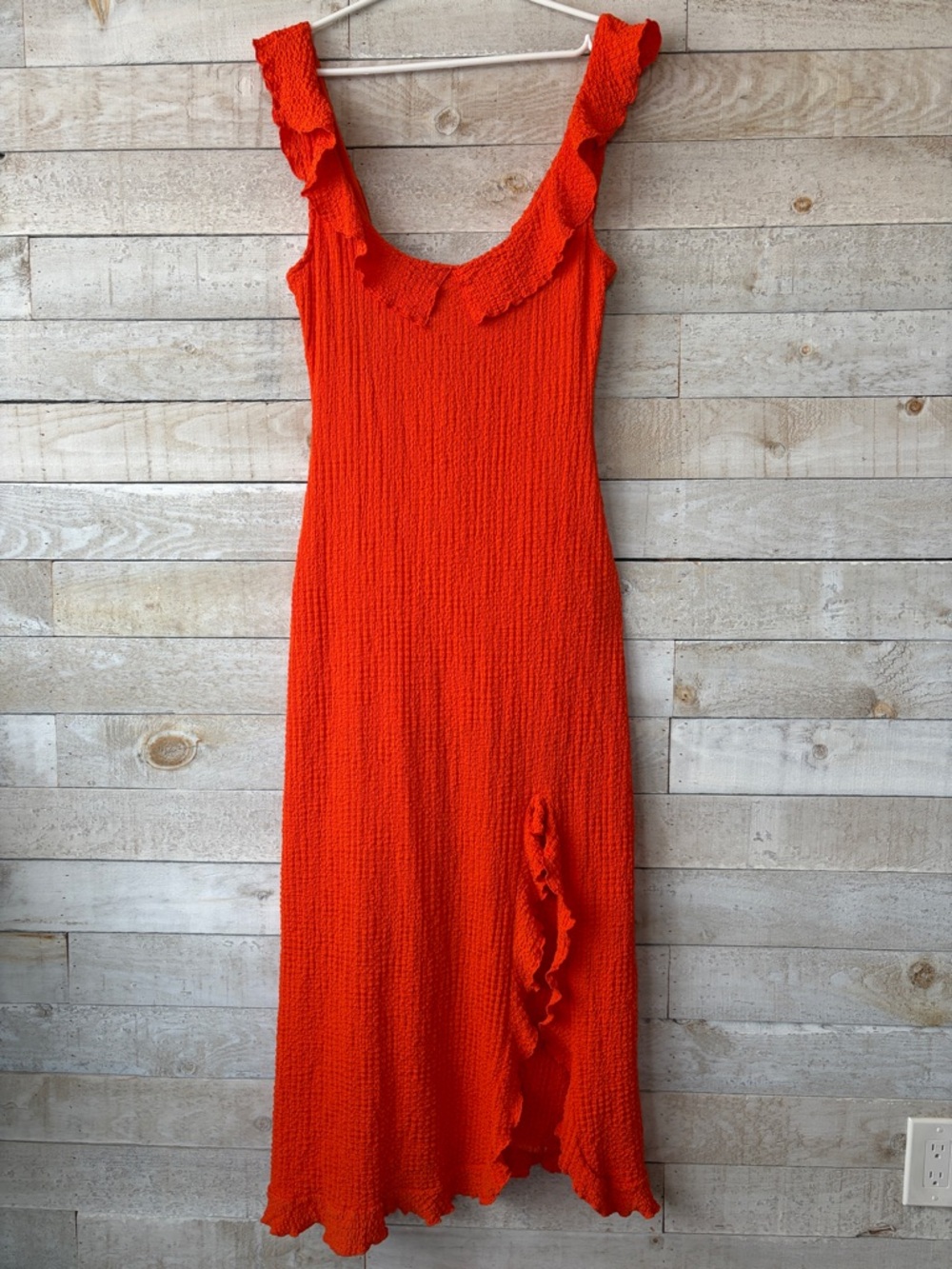 Free People FP Beach tangerine orange maxi dress - Picture 3 of 11